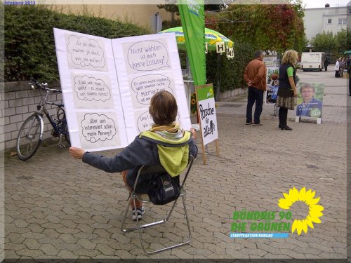 Infostand der Grünen in Rodgau
