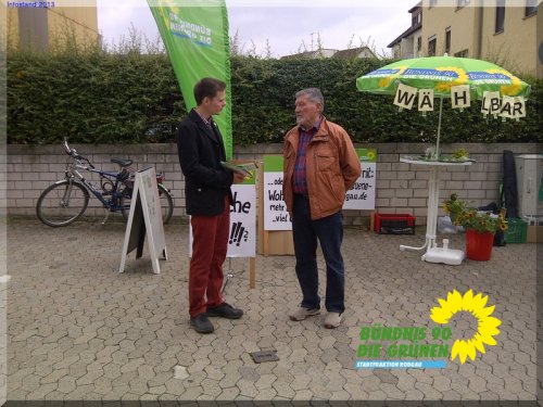 Infostand der Grünen in Rodgau